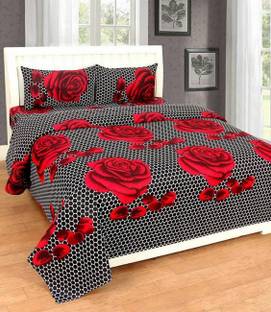 Exotic Cotton Single Flat 104 TC Floral Bedsheet