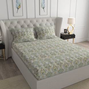 TRIDENT 120 TC Microfiber Double Motifs Flat Bedsheet