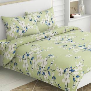 haus & kinder 144 TC Cotton Double Printed Flat Bedsheet