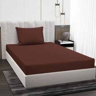BROMWICK Microfiber Single Flat 220 TC Solid Bedsheet