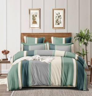CHHILAKIYA 182 TC Cotton King 3D Printed Flat Bedsheet