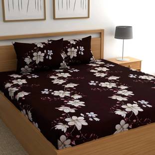 CG Homes Cotton Double Flat 180 TC Printed Bedsheet