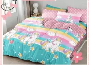 Bubby-L-Areana Polycotton Double Flat 160 TC 3D Printed Bedsheet