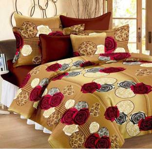 Jai Maa Bhagwati Trading 280 TC Polycotton Double Floral Flat Bedsheet