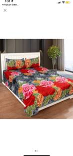 vistaarr creations 255 TC Woolen Double Solid Flat Bedsheet