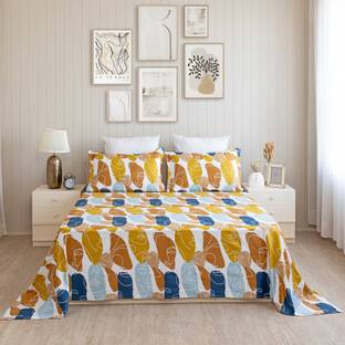 HOMEMONDE Cotton Single Flat 210 TC Printed Bedsheet