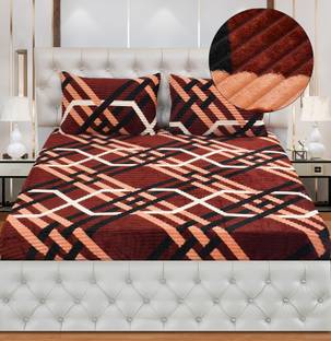 Kawi Fleece Double Fitted (Elastic) 300 TC Geometric Bedsheet