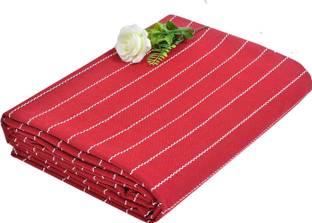 CRAZYWEAVES Cotton Single Flat 400 TC Striped Bedsheet