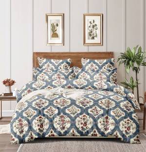 t tungol Cotton King Fitted (Elastic) 210 TC Printed Bedsheet