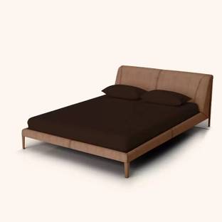 NeLeo 225 TC Polycotton Queen Solid Fitted (Elastic) Bedsheet