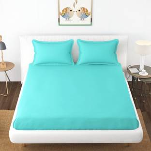 BEVI Microfiber Double Flat 300 TC Solid Bedsheet