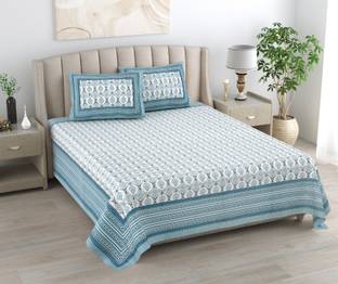 urban jaipur 200 TC Cotton Double Floral Flat Bedsheet