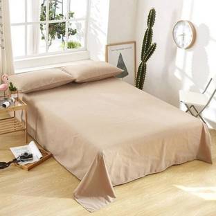 BEVI 280 TC Microfiber Single Solid Flat Bedsheet