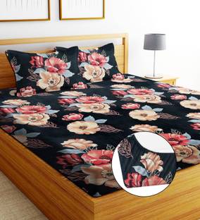 EXFAB 244 TC Cotton King Printed Fitted (Elastic) Bedsheet