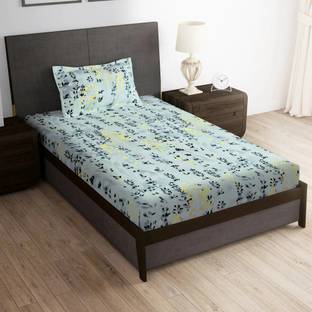 Story@home 180 TC Microfiber Single Printed Flat Bedsheet