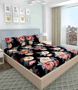 Bunkin Polycotton Double Fitted (Elastic) 280 TC Printed Bedsheet