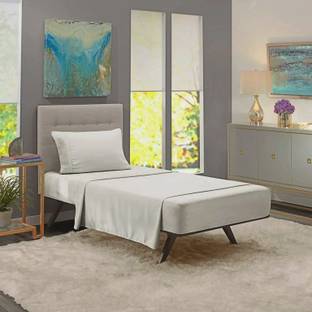 BEVI Microfiber Single Fitted (Elastic) 300 TC Solid Bedsheet