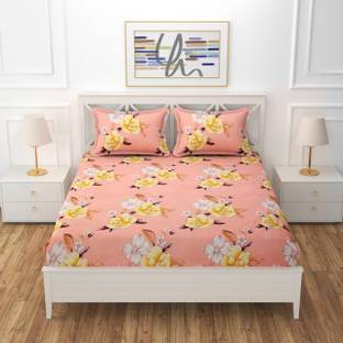 YaAkholic 200 TC Microfiber Double Printed Fitted (Elastic) Bedsheet