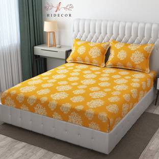HIDECOR 280 TC Microfiber King Polka Flat Bedsheet