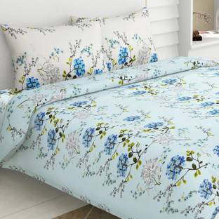 haus & kinder Cotton Double Flat 186 TC Floral Bedsheet
