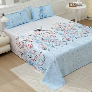 Story@home Cotton King Flat 240 TC Printed Bedsheet