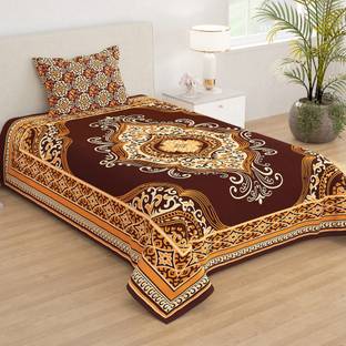 Story@home 180 TC Microfiber Single Printed Flat Bedsheet