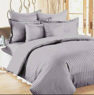 Comfowell Polycotton Single Flat 180 TC Striped Bedsheet