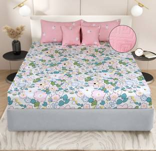 Fashancy Cotton King Flat 300 TC Printed Bedsheet