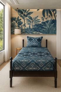 SCHp Woolen, Velvet Single Flat 240 TC Printed Bedsheet