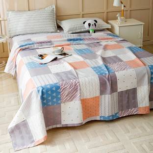 Story@home 180 TC Microfiber Double Printed Flat Bedsheet