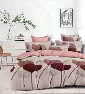 CLOVIS KRAFTS Cotton King Fitted (Elastic) 240 TC Printed Bedsheet