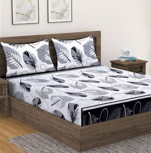 Fashion String 144 TC Microfiber Double Printed Flat Bedsheet