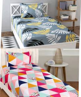 Decent Home 240 TC Microfiber Single 3D Printed Flat Bedsheet