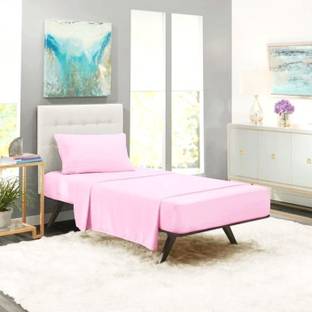 BEVI Microfiber Single Flat 300 TC Solid Bedsheet
