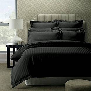 Sidhi Creations 300 TC Cotton King Self Design Flat Bedsheet