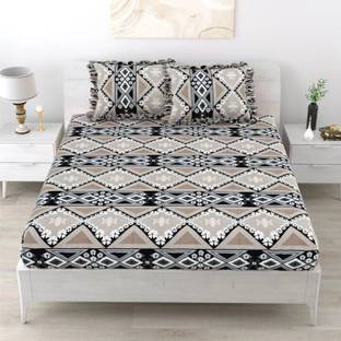 Dream Weaverz 260 TC Polycotton King Abstract Fitted (Elastic) Bedsheet