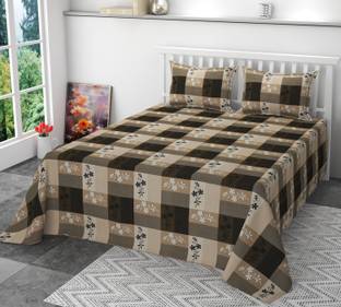 SCHp Cotton Super King Flat 320 TC Printed Bedsheet