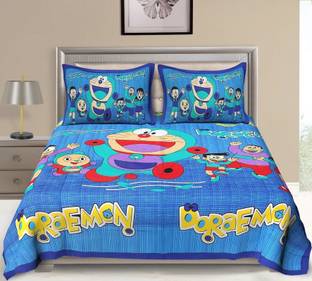 PETROSOLY Cotton Queen Flat 144 TC Cartoon Bedsheet