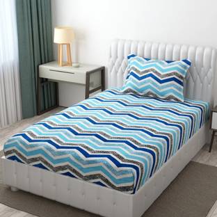 TOZO SHINE Microfiber Single Flat 210 TC Floral Bedsheet