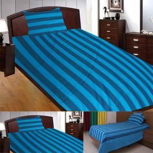 SBN Newlifestyle Cotton Single Flat 250 TC Checkered Bedsheet