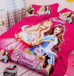 PST Microfiber Double Flat 140 TC 3D Printed Bedsheet