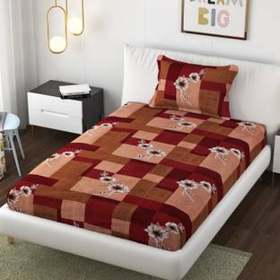 SCHp Cotton Single Flat 320 TC Printed Bedsheet
