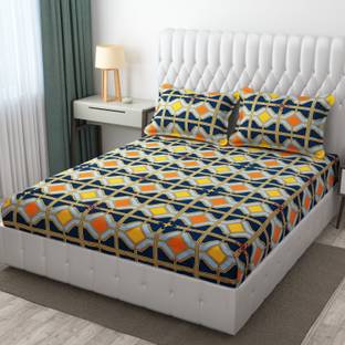 BROMWICK 300 TC Microfiber Double Printed Flat Bedsheet