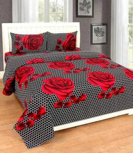 Exotic Cotton Double Flat 104 TC Floral Bedsheet