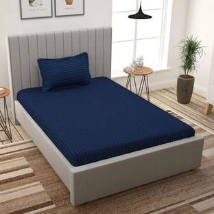 EVAN 300 TC Cotton Single Striped Fitted (Elastic) Bedsheet