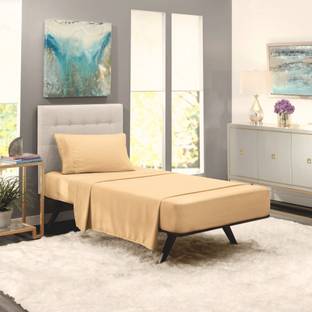 BEVI Microfiber Single Fitted (Elastic) 300 TC Solid Bedsheet