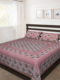 Bombay Spreads 206 TC Cotton Double Printed Flat Bedsheet