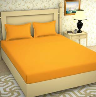OICHY 220 TC Microfiber Double Solid Flat Bedsheet
