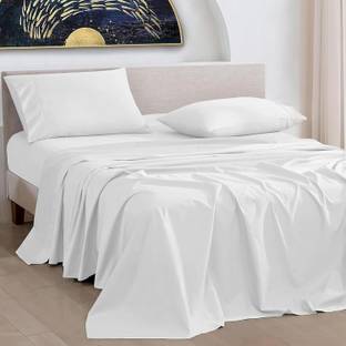lacoza Cotton King Flat 400 TC Solid Bedsheet