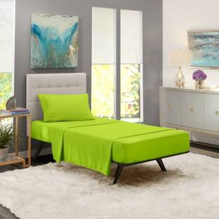 BEVI Microfiber Single Fitted (Elastic) 300 TC Solid Bedsheet